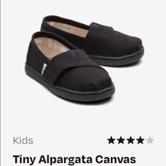 Baby TOMS Black Canvas Size 3 - Picture 2 of 6
